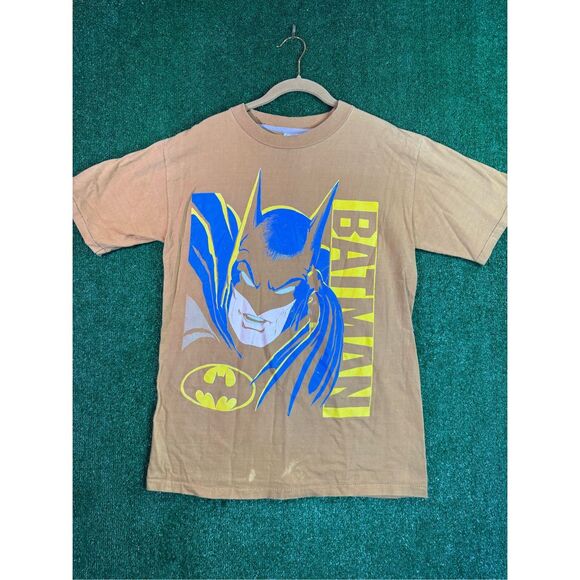 Sz L Vintage 1980s‎ Batman DC comics Tan Single Stitich Made USA Tshirt - Picture 1 of 8